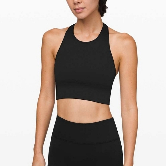 lululemon athletica Other - Lululemon Ebb to Train Bra, Black, Size 12 high neck racerback